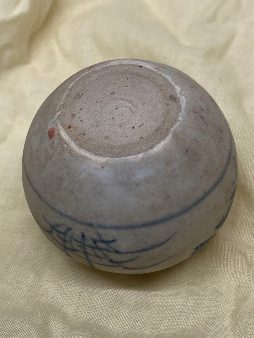 希少 15世紀～16世紀 安南染付 鳥図小壷 茶入 煎茶道具 茶道具