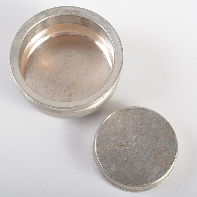 煎茶道具　錫半製　上錫　茶壷　茶心壷　約451g　共箱　M　R5272