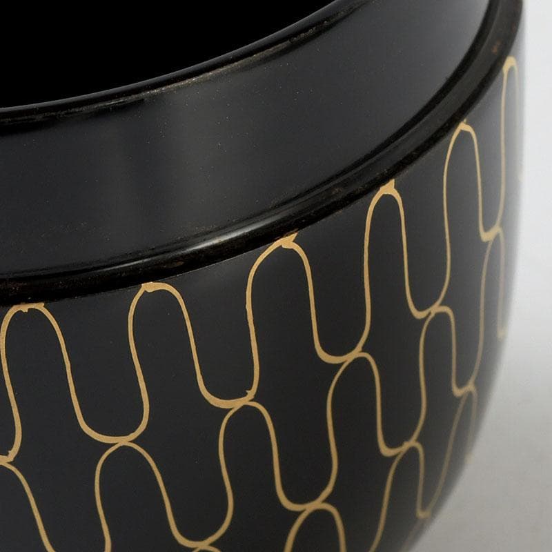 茶道具　中村湖彩作　網目蒔絵　中棗　共布　紫野　小林太玄極め箱　V　9369