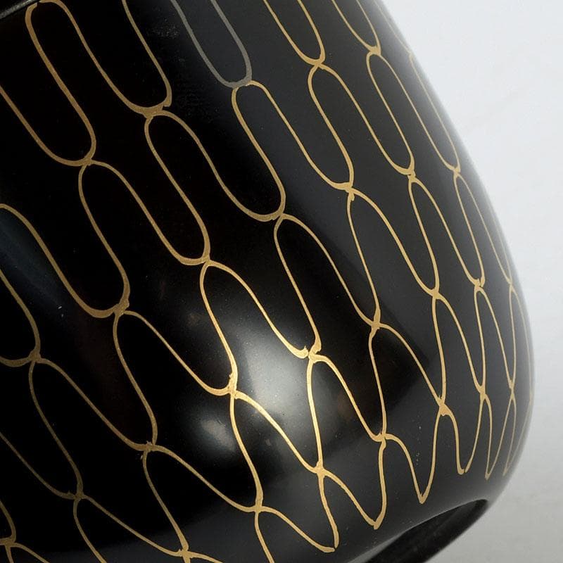 茶道具　中村湖彩作　網目蒔絵　中棗　共布　紫野　小林太玄極め箱　V　9369