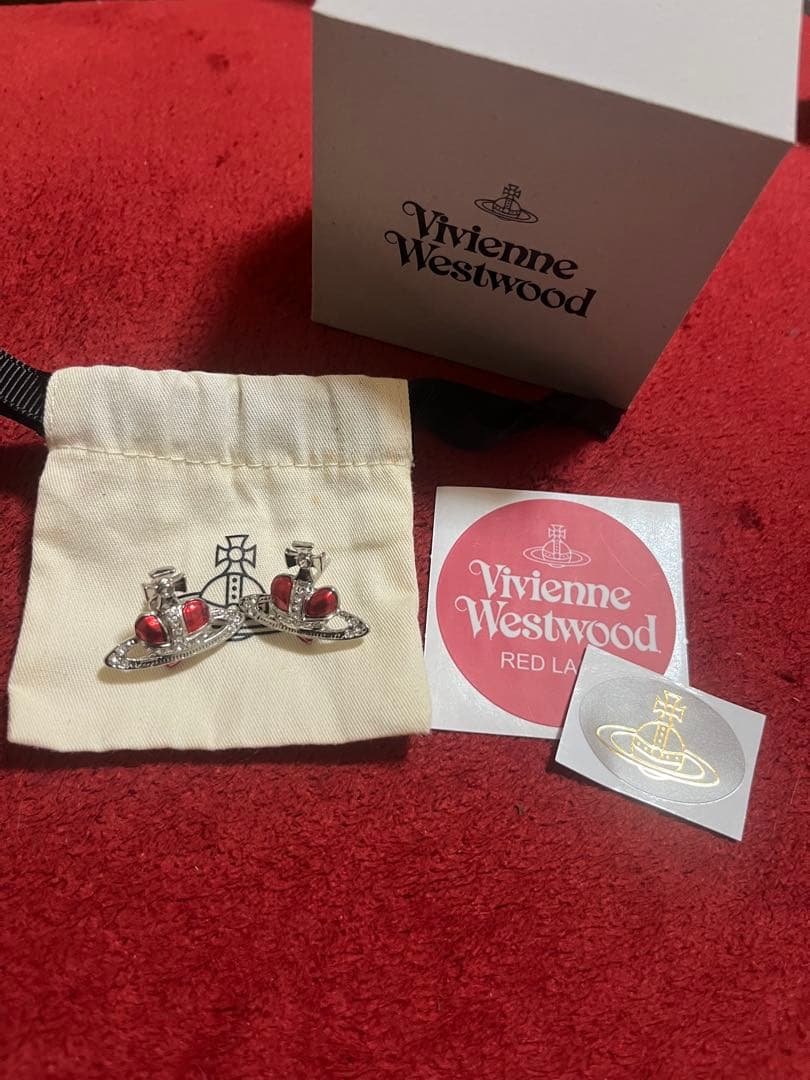 Vivienne Westwood ピアス シルバー/レッド