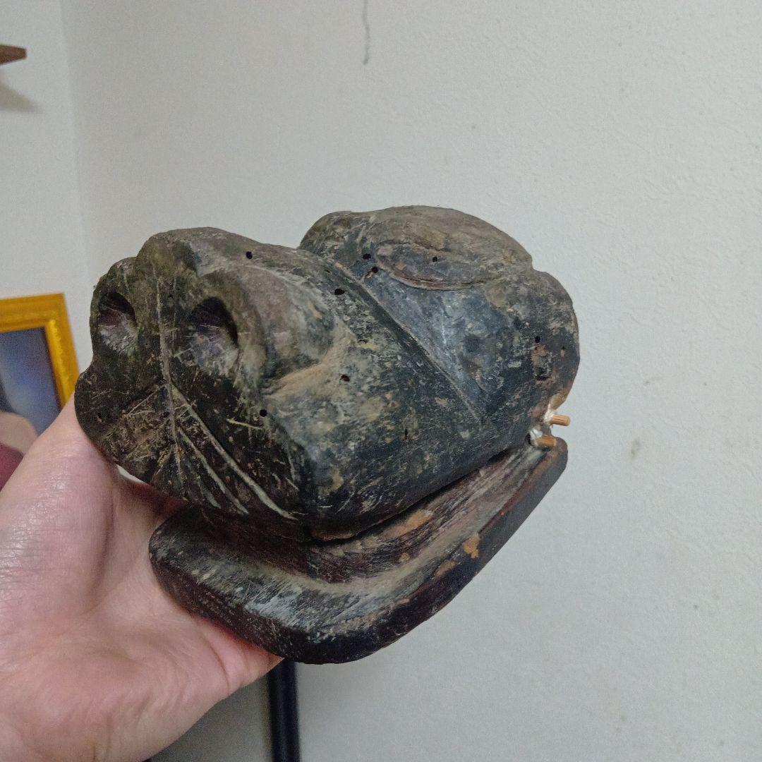 権現様 祓魔に使用された可能性のある獅子頭 民間信仰 呪物 民俗資料 儀式 呪術