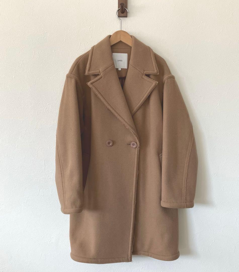 ◆美品 UN3D アンスリード バックオリガミコート キャメル