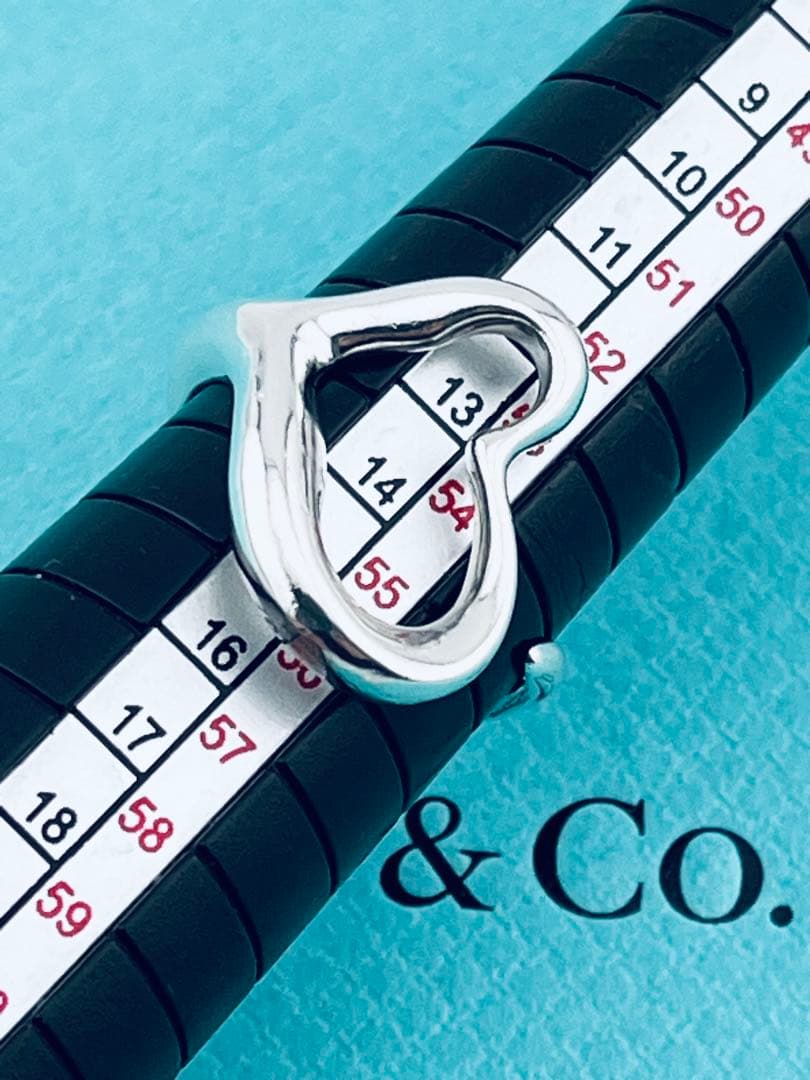 h987 ティファニー　オープンハート　リング　シルバー　925 約13.5号