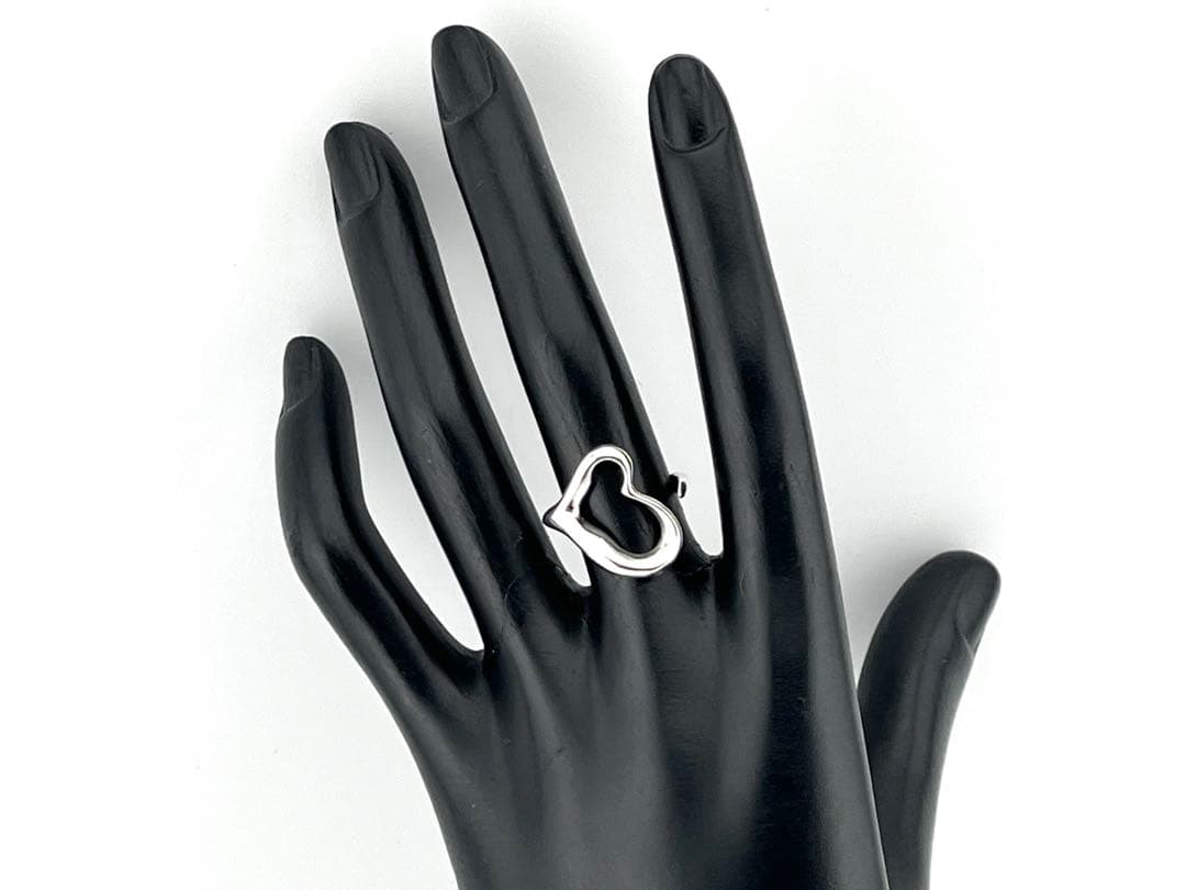 h987 ティファニー　オープンハート　リング　シルバー　925 約13.5号
