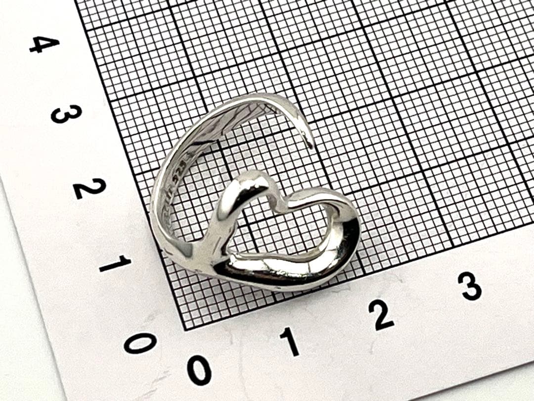 h987 ティファニー　オープンハート　リング　シルバー　925 約13.5号