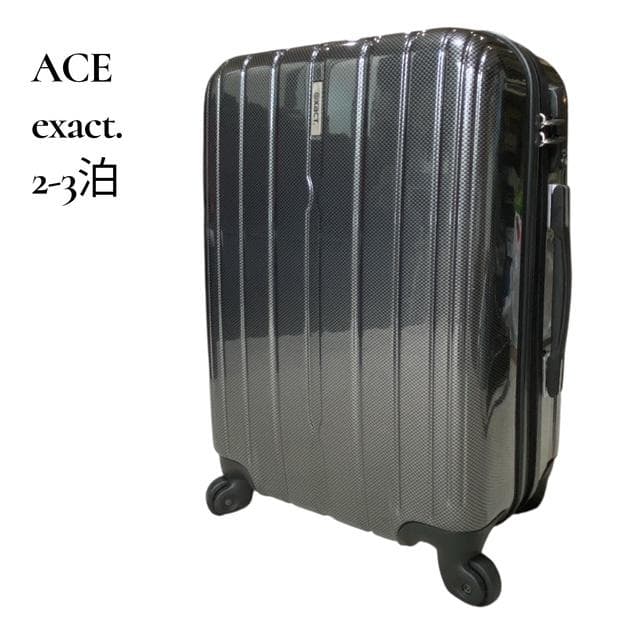 【ACE】エース イグザクト スーツケース/キャリーケース カーボン柄 2-3泊