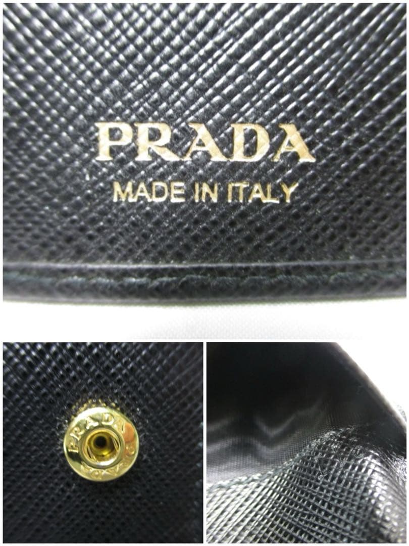 美品 ＰＲＡＤＡ プラダ ６連キーケース 黒 ブラック 中古本物