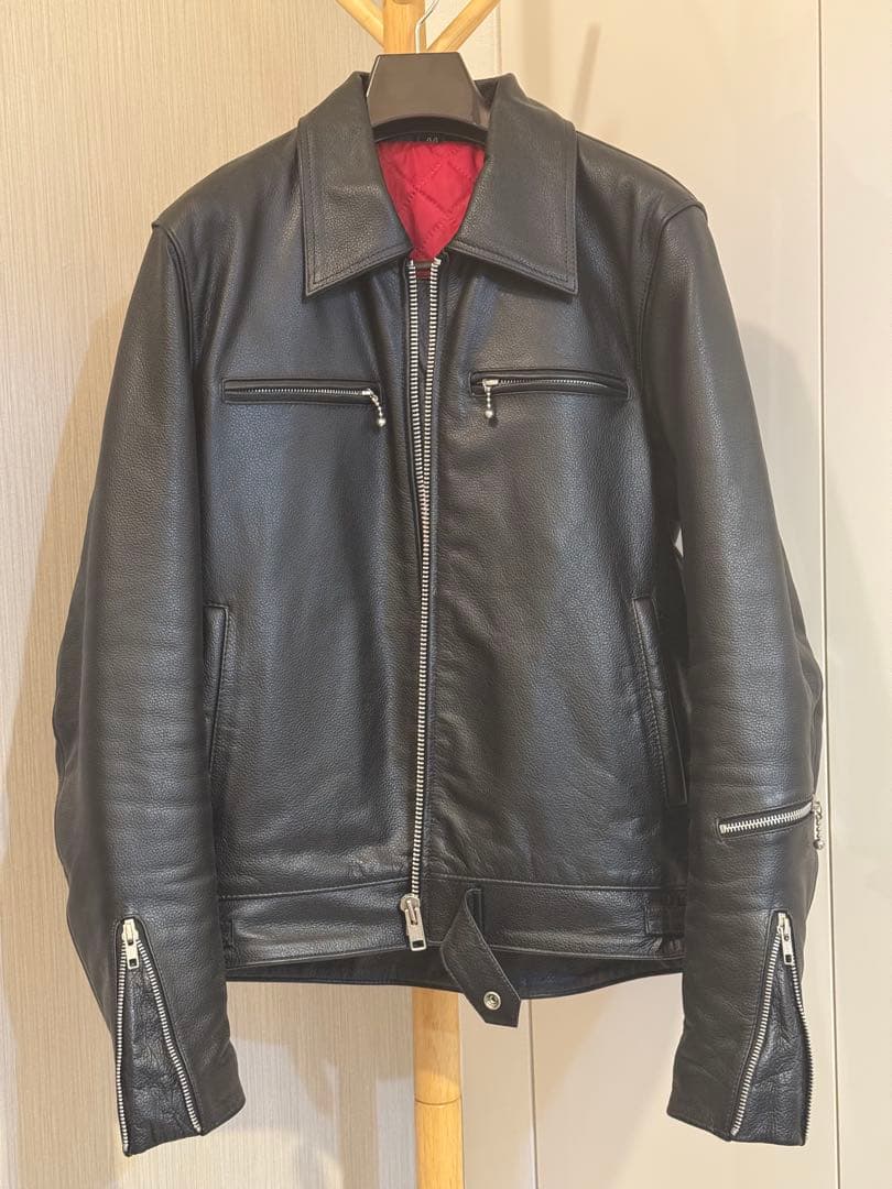 シングルライダースジャケット ブラック