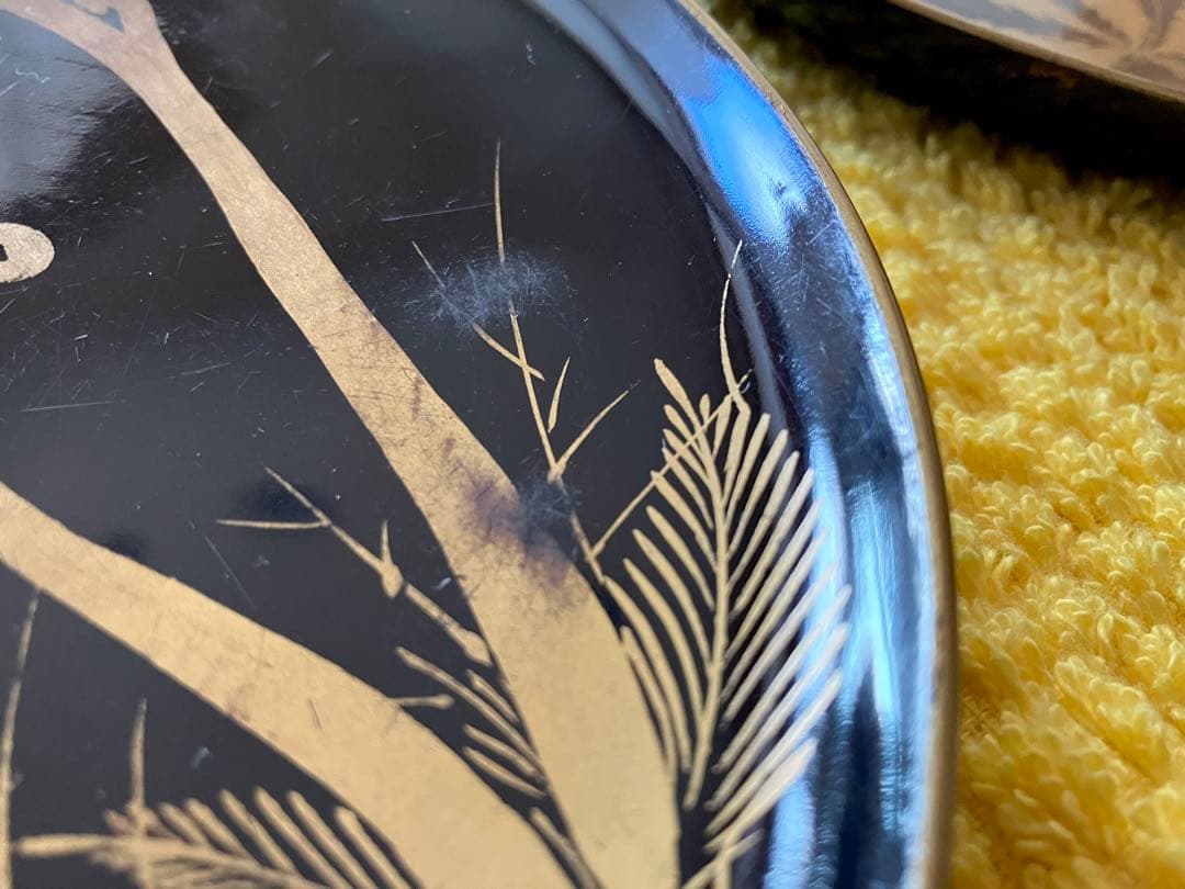 江戸後期 漆器 蒔絵 銘々皿 21枚 アンティーク 骨董 蔵出し 面々盆 茶道具