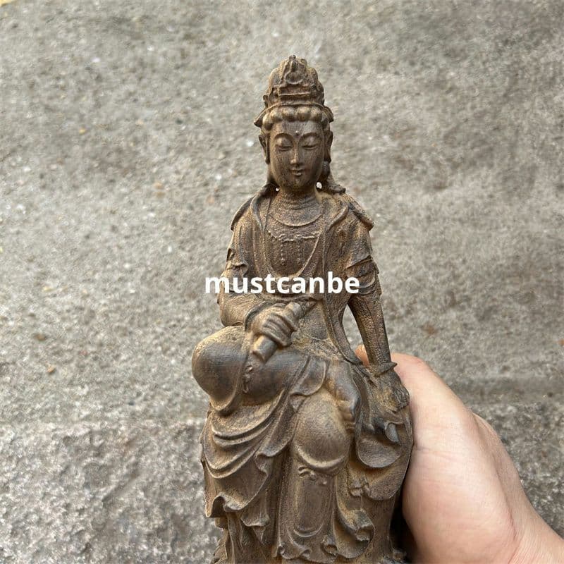 仏教美術 自在観音像 木彫り 彫刻 仏像 工芸品 美術品 置物