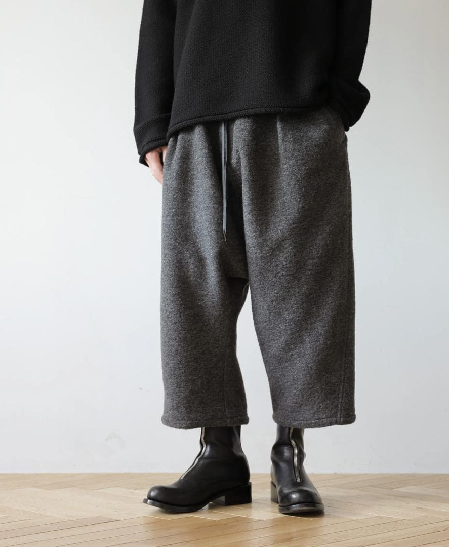 MB ULTIMATE FABRIC ウール縮絨サルエルパンツ 　グレー S