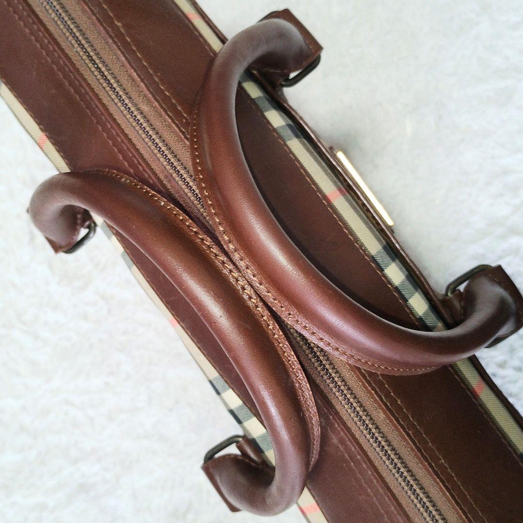 【美品】バーバリー ブリーフケース ノバチェック シャドーホース