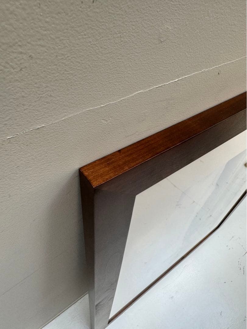 【在庫25】額 額縁 木製 焦茶 ダークブラウン 大きいサイズ アート 写真 f