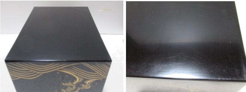 茶道具　蒔絵茶箱セット　波に千鳥　茶箱中皆揃い　共箱