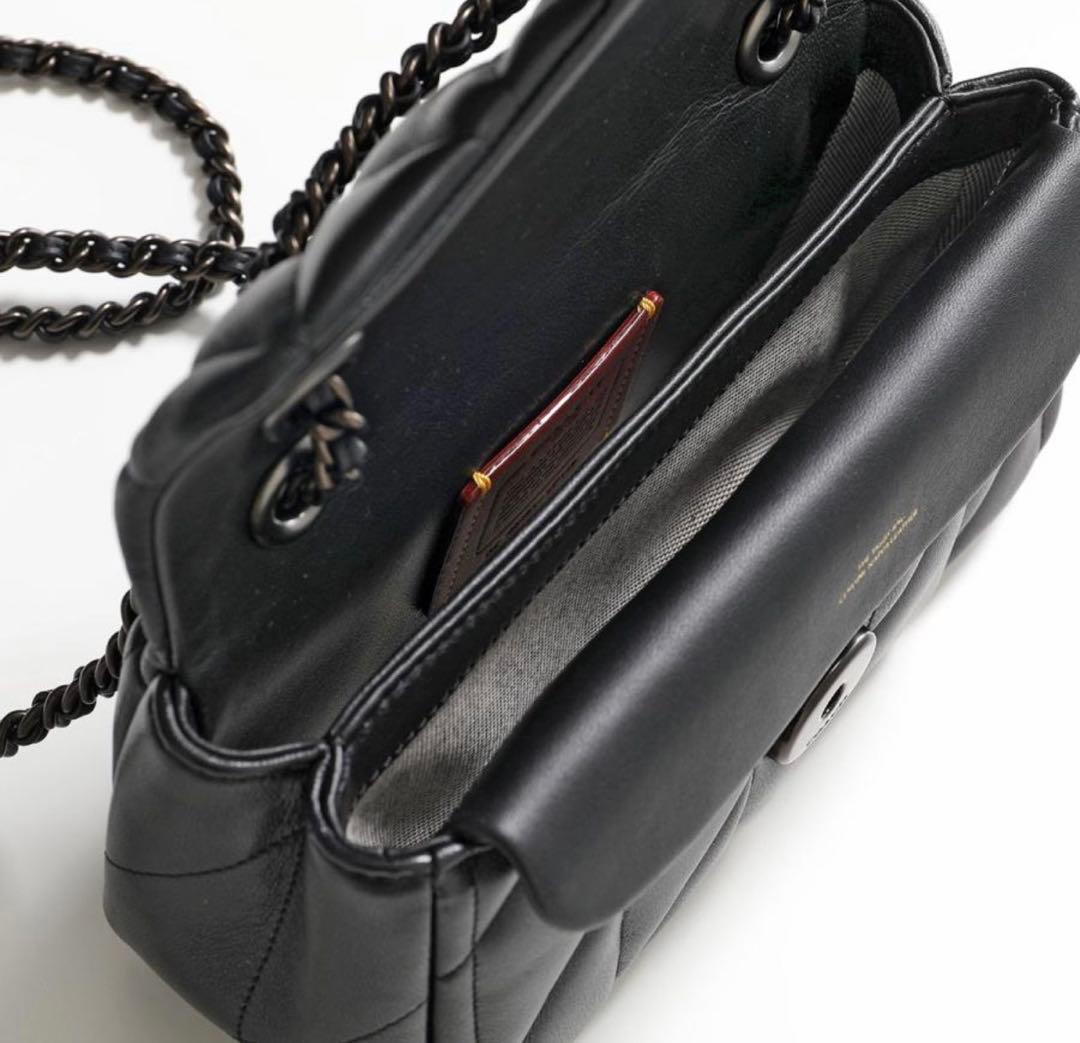 COACHタビー 20 キルティング ショルダーバッグ cp149 ブラック金具