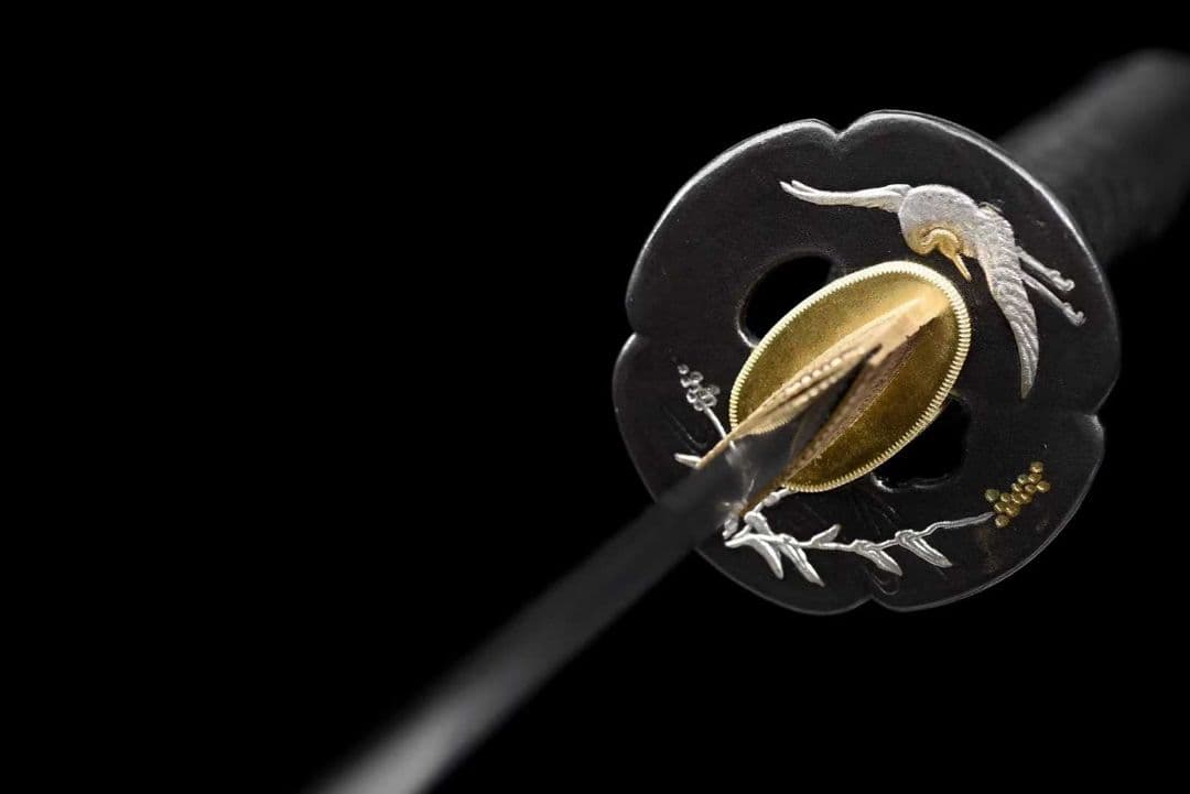 【雲の中の鶴】 古兵器 刀装具 日本刀　模造刀 居合刀 武士道 鑑賞用 美術刀