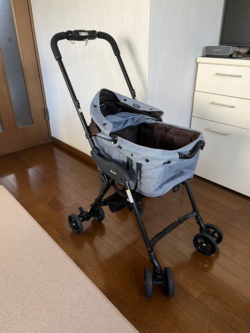 【極美品/2回使用】コムペット　ミリミリライト　レイクブルー　軽量　ペットカート