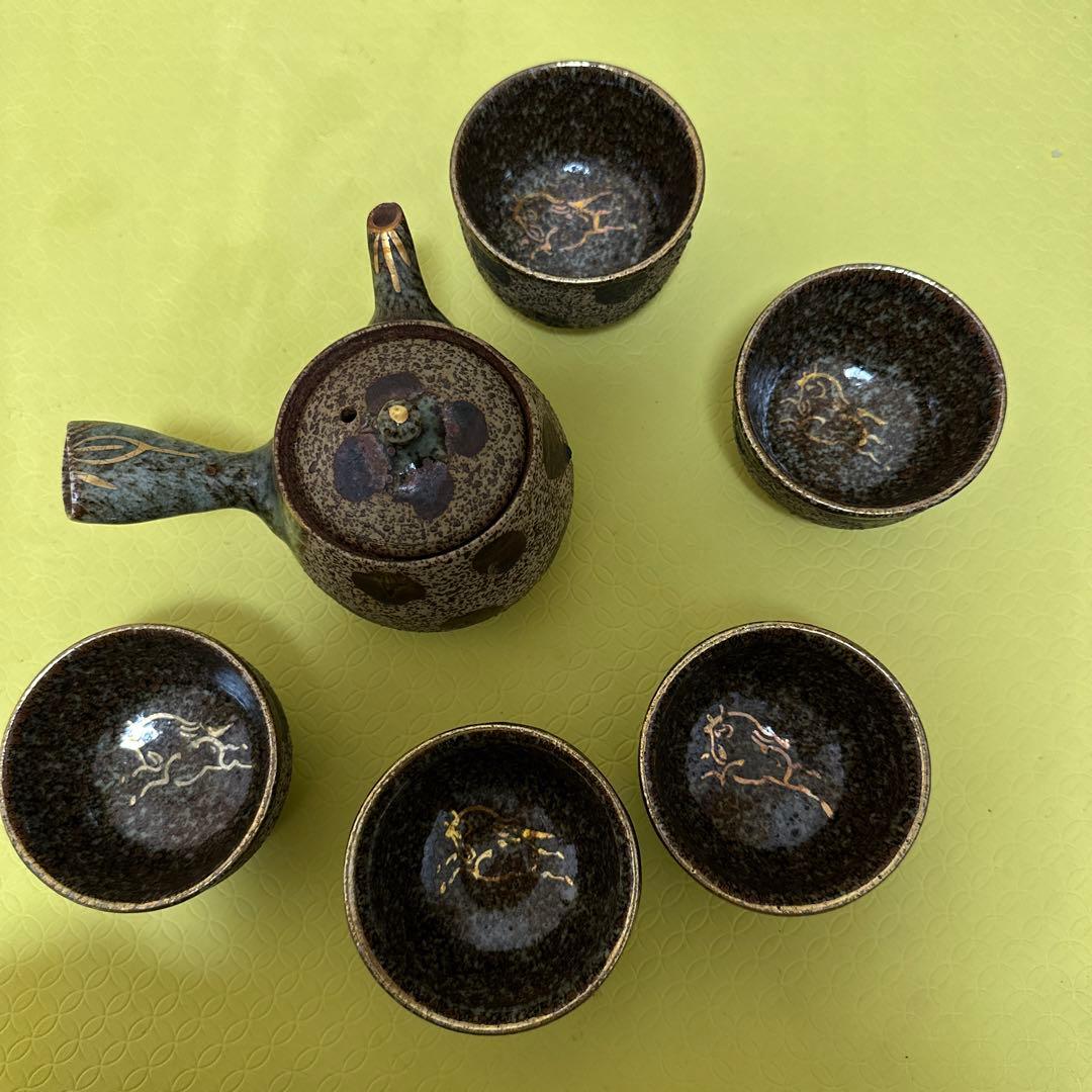 相馬焼 茶具 茶器，急须セート6点