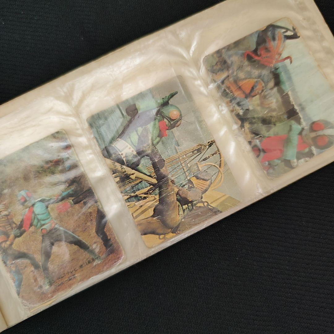 激レア!当時物!カルビー旧仮面ライダーカードアルバム＆14局ネットカード12枚♪