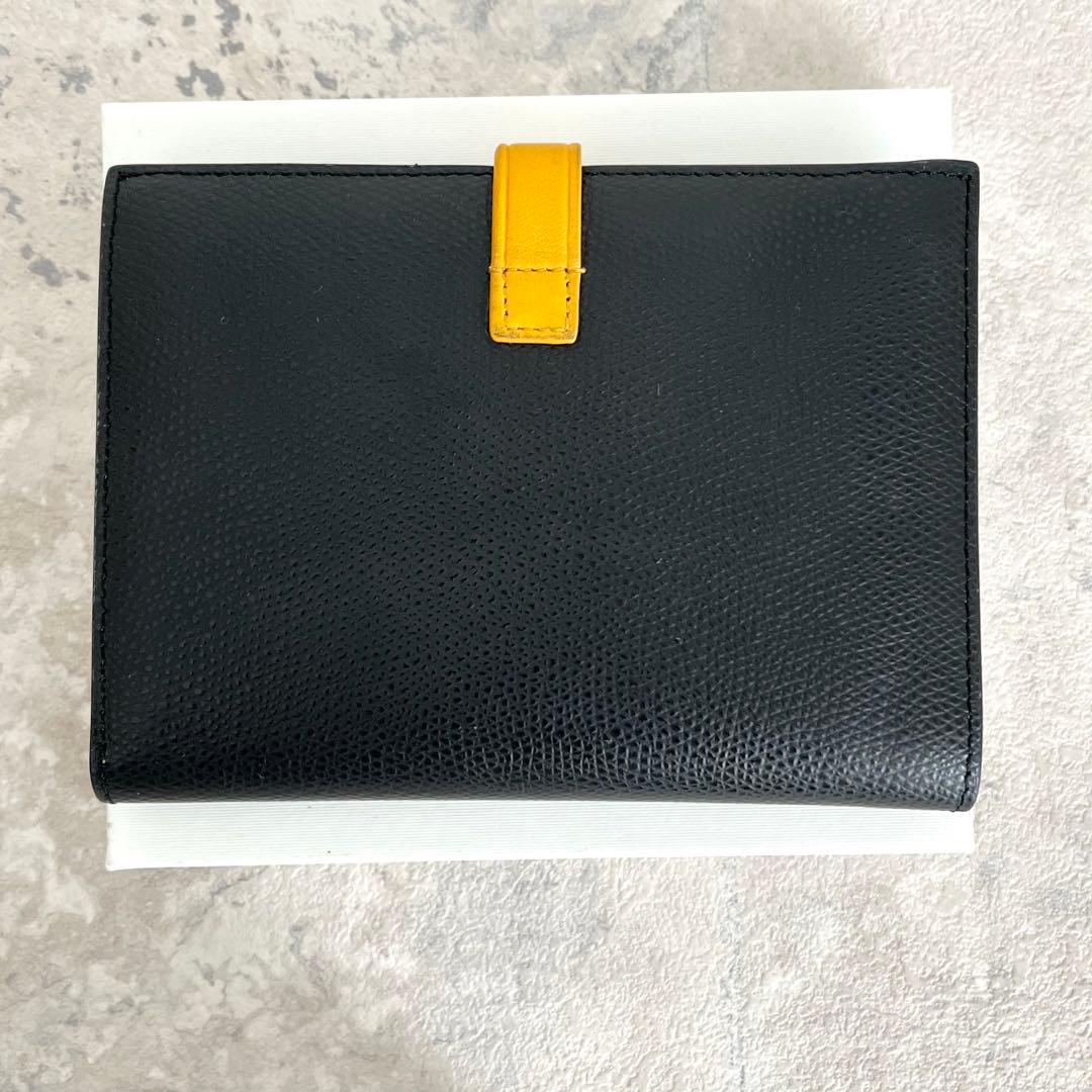 フィービー期✨セリーヌ ミディアムストラップウォレット レザー ブラック