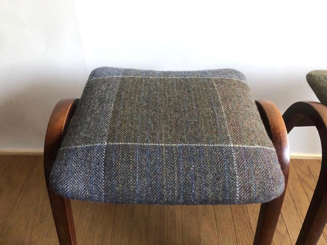 秋田木工 曲木 剣持スツール 2脚セット ヴィンテージ家具 古代色 民芸 レトロ