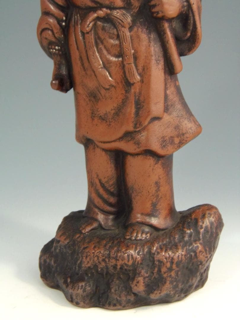 古備前焼 置物 日本武尊像 人物 備前焼 古備前 骨董品 レア古備前・レア備前焼