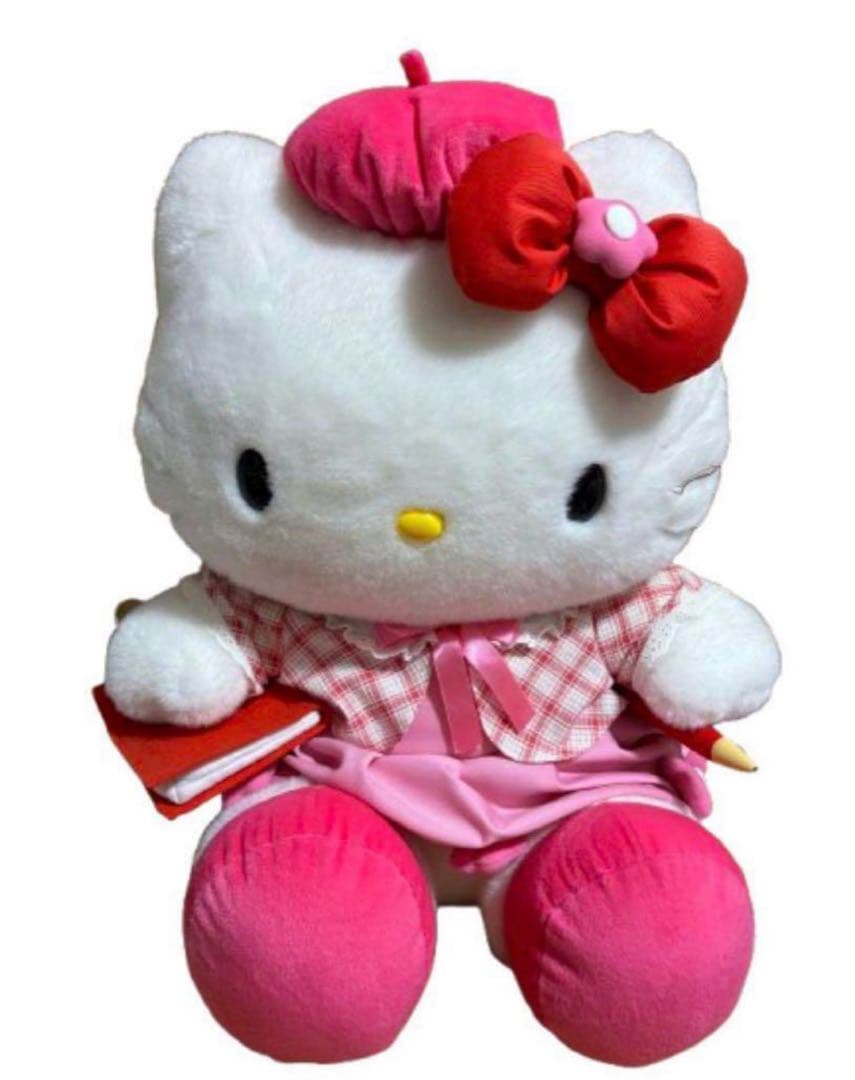 サンリオ ハローキティ 特大 BIG ぬいぐるみ ワンピース ベレー帽 LL