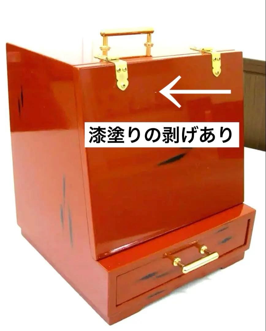 鏡台 黒江塗　根来塗　 メイクボックス　紀州漆器　昭和レトロ