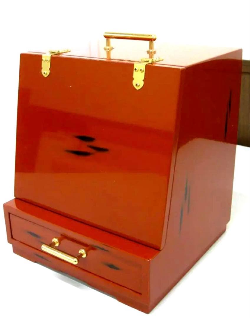 鏡台 黒江塗　根来塗　 メイクボックス　紀州漆器　昭和レトロ