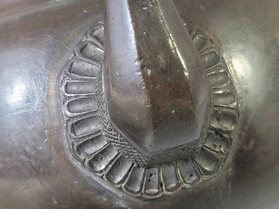 DT712 古銅 水注 瓶 時代物