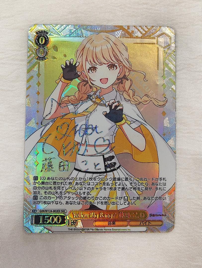 WS 藤田ことね sec サイン ヴァイスシュヴァルツ