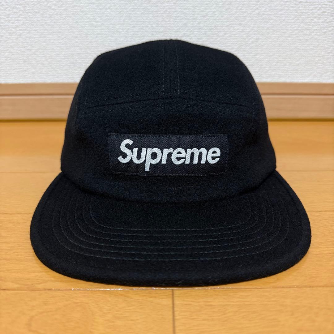 ほぼ未使用 Supreme Wool Camp Cap ブラック 19aw