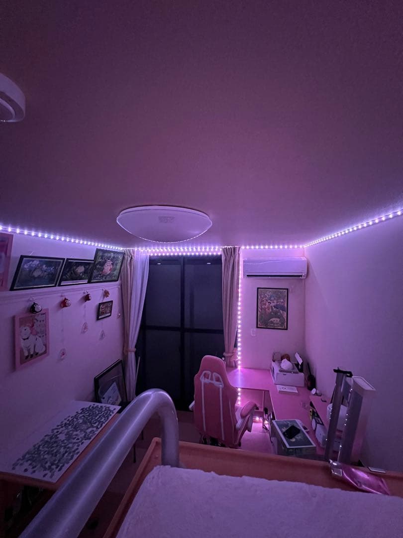 【配送無料】ピンク L字型 パソコンデスク 1300mm