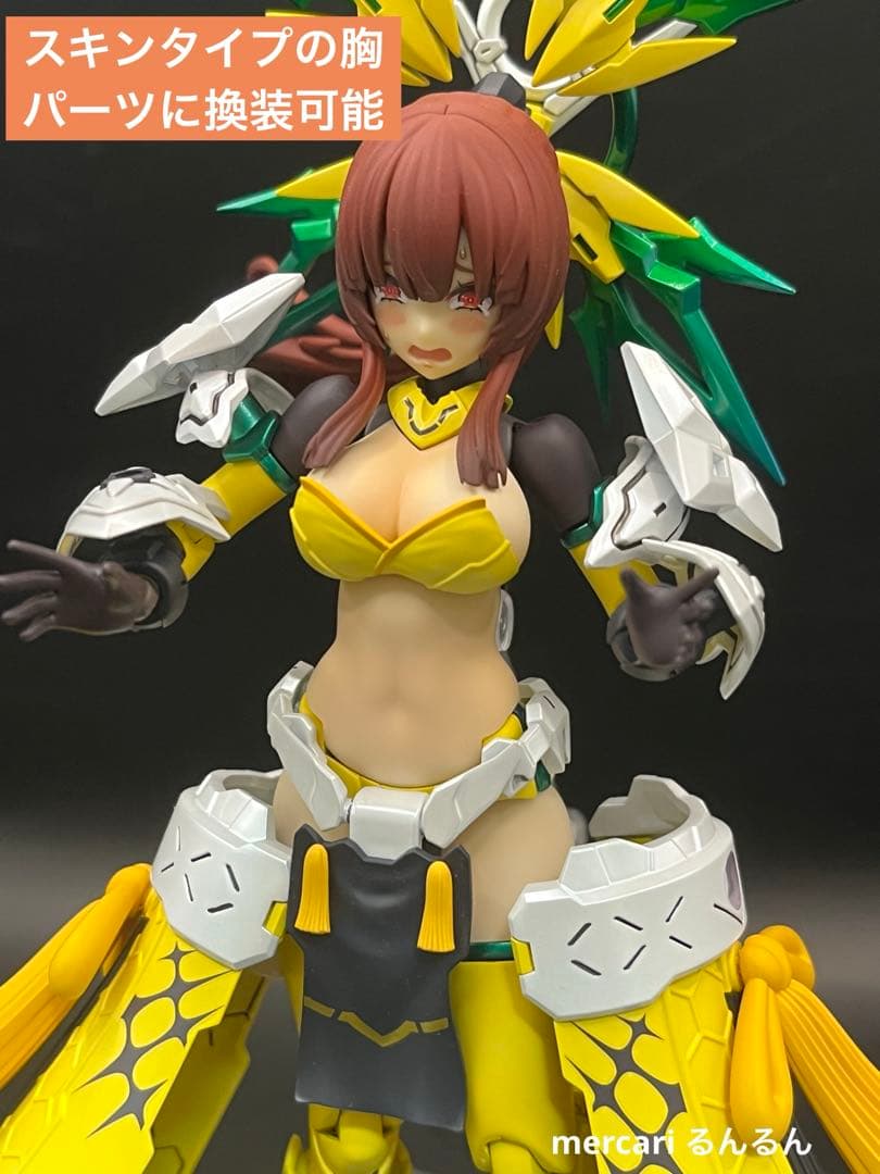 メガミデバイス　皇巫アマテラス日蝕　アメノウズメ 陽光カラー 塗装完成品