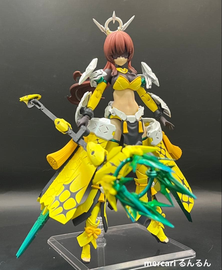 メガミデバイス　皇巫アマテラス日蝕　アメノウズメ 陽光カラー 塗装完成品