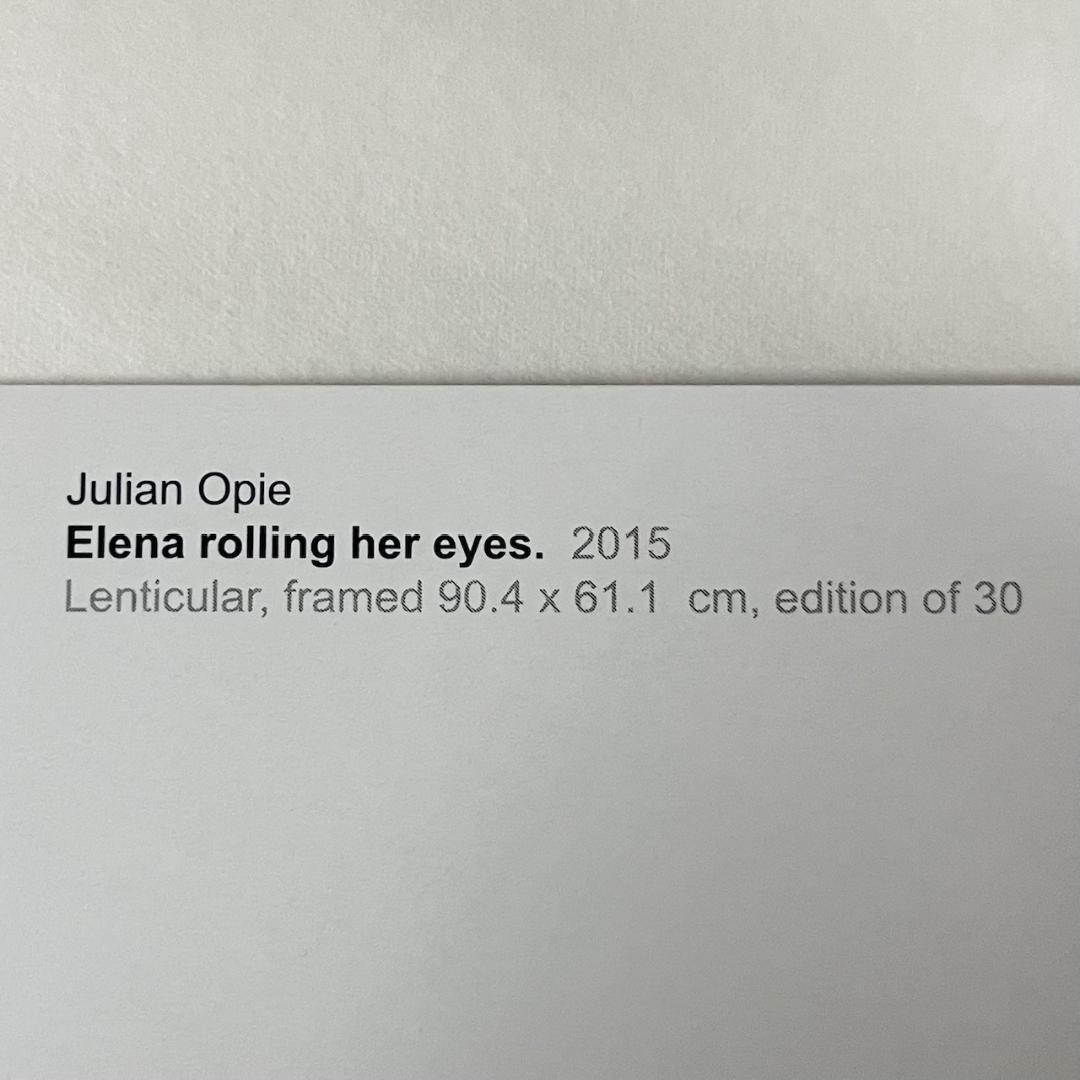 限定マット額装品/Elena rolling/ジュリアン・オピー