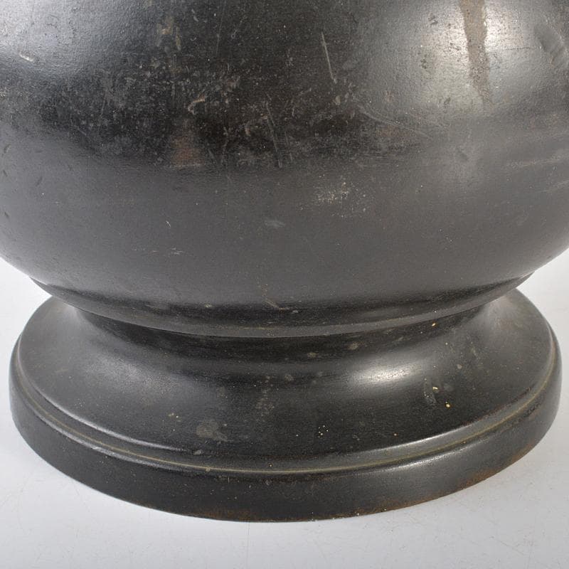 古銅銀象嵌　碇桜文　長顎瓶　横須賀泉商会款　重さ約6kg　H　R7179B