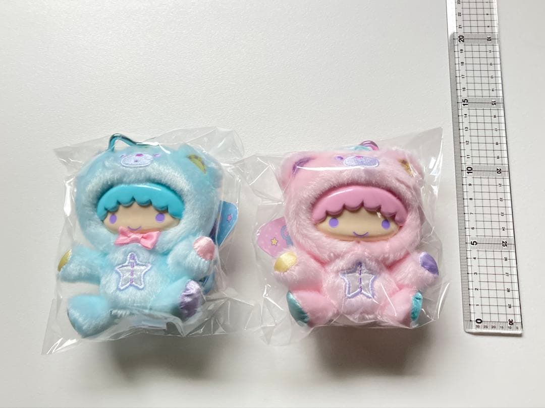 リトルツインスターズ　キキララ　きぐるみマスコットキーホルダー　パフポフ