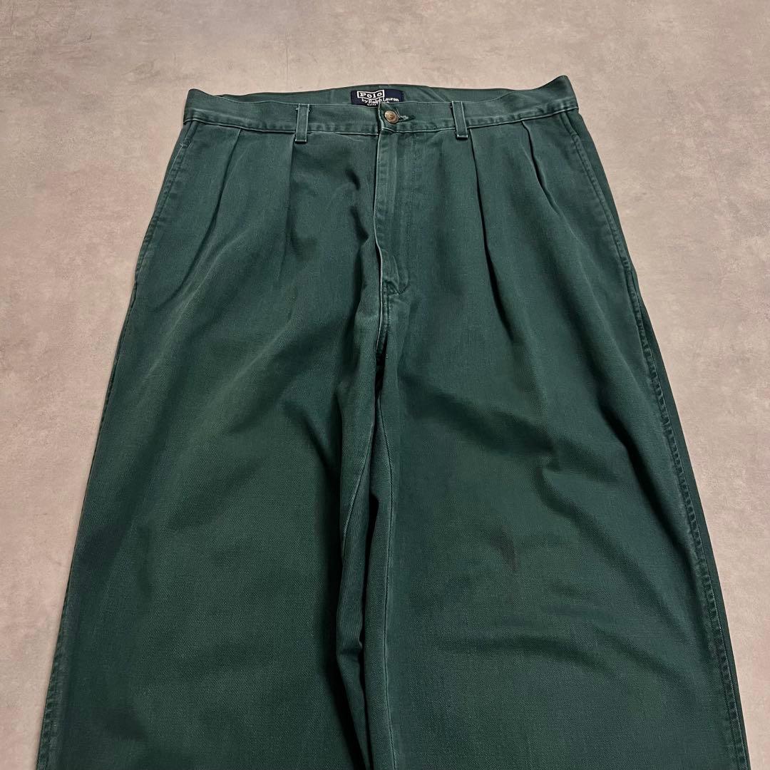 Ralph Lauren 80s USA製 ポロチノ グリーン W31 L32