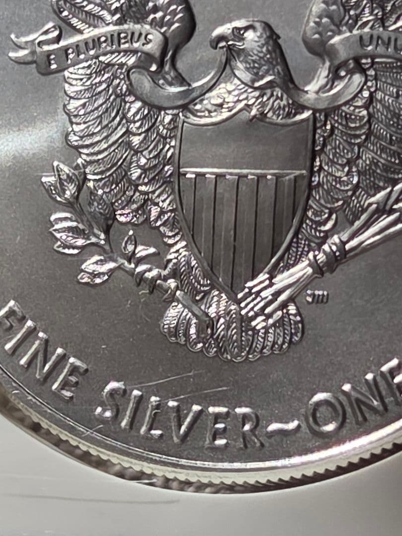 (初日及び記念ラベル)アメリカ合衆国　イーグル銀貨　2017