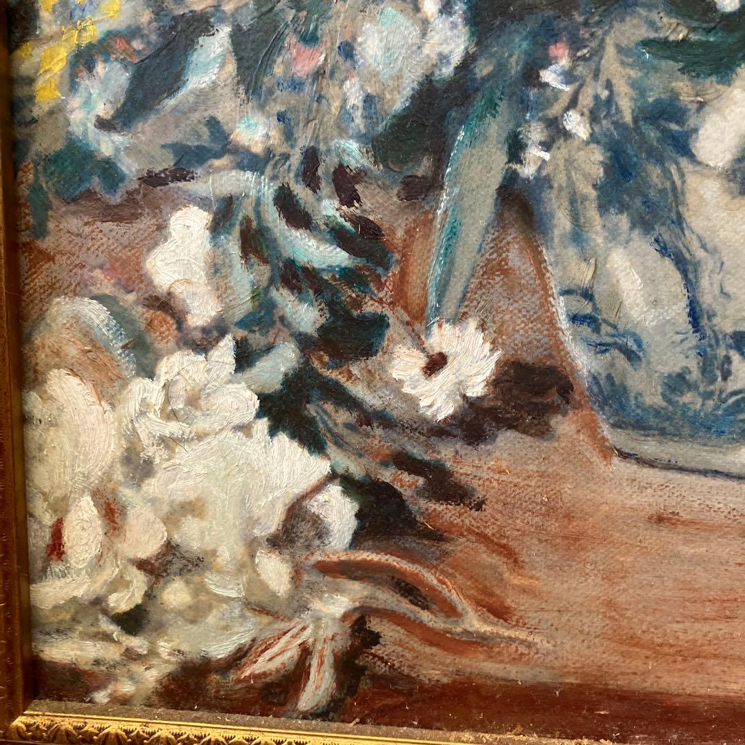 昭和レトロ ルノワール 春の花束 絵画 油絵 油彩画 複製画 静物画 春の花