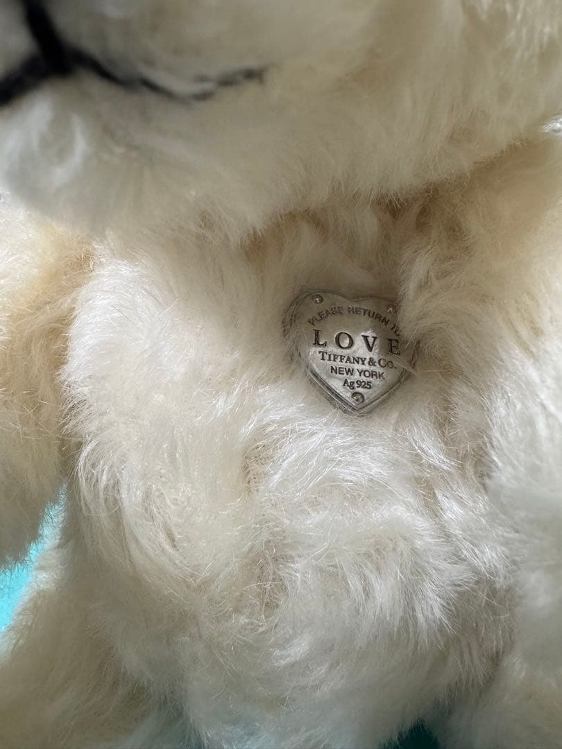ティファニー×シュタイフ　ぬいぐるみ　ホワイトテディベア
