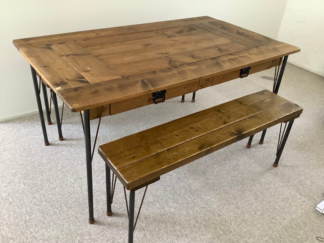 【sakurasora519さん専用】アイアン ダイニングテーブル 椅子2セット