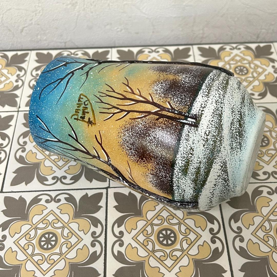 【証明書】ドームナンシー　花瓶　技法アンテルカレール　被せガラス　高さ18cm