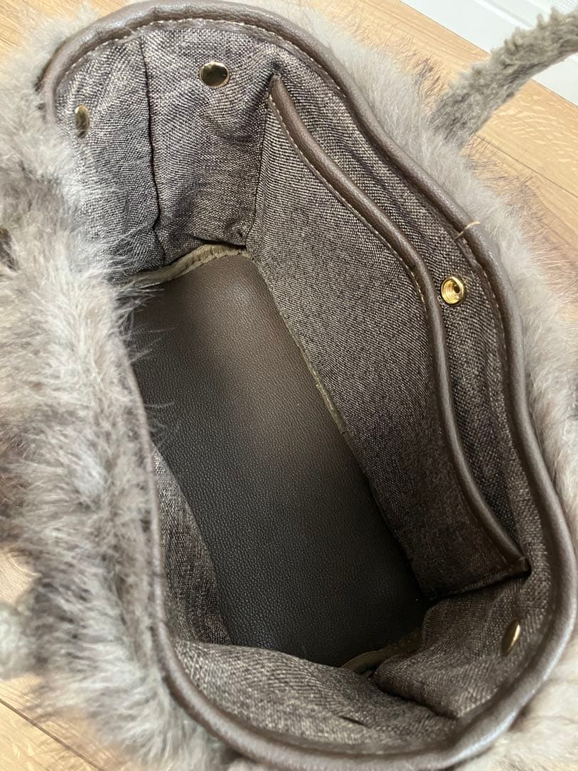 【グッド グリーフ】 GCA EMB FAUX FUR TOTE BAG