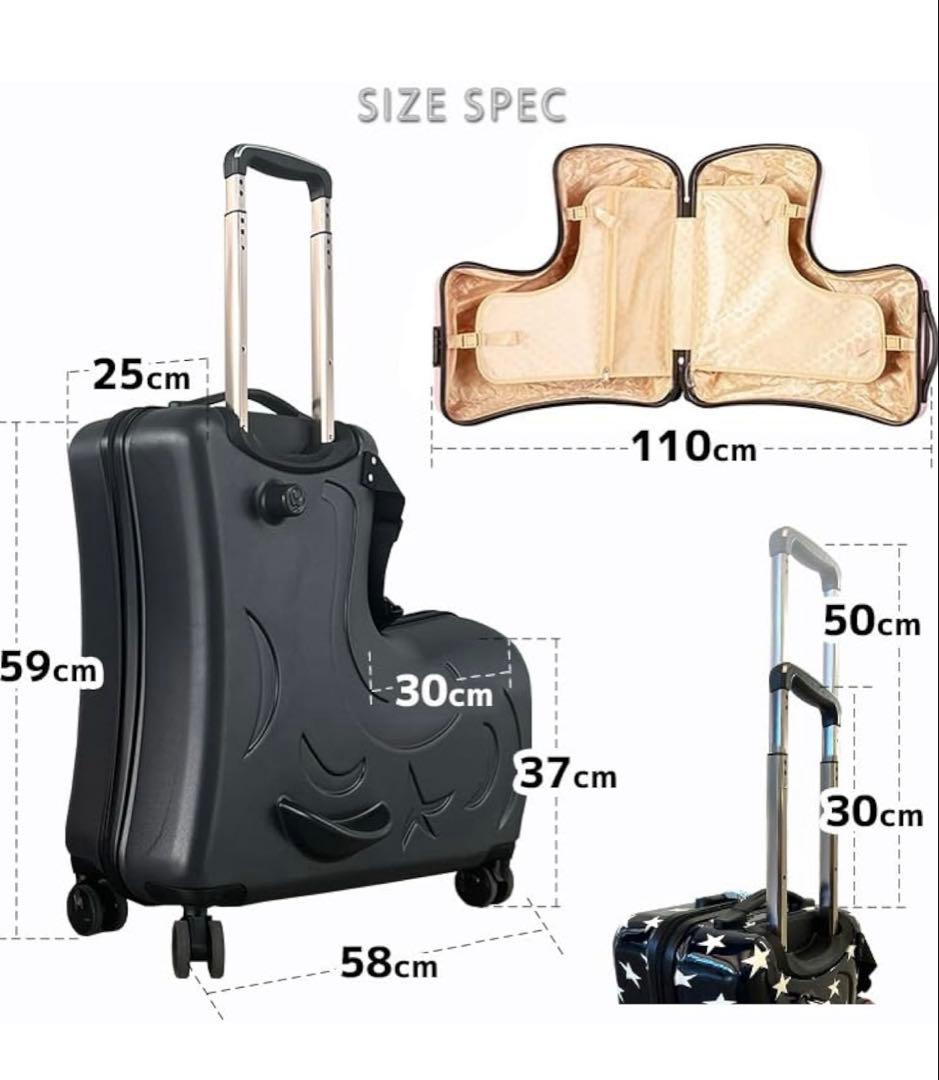 【美品】子どもが乗れるキッズキャリーケースNORICCOレモンイエロー　つやなし