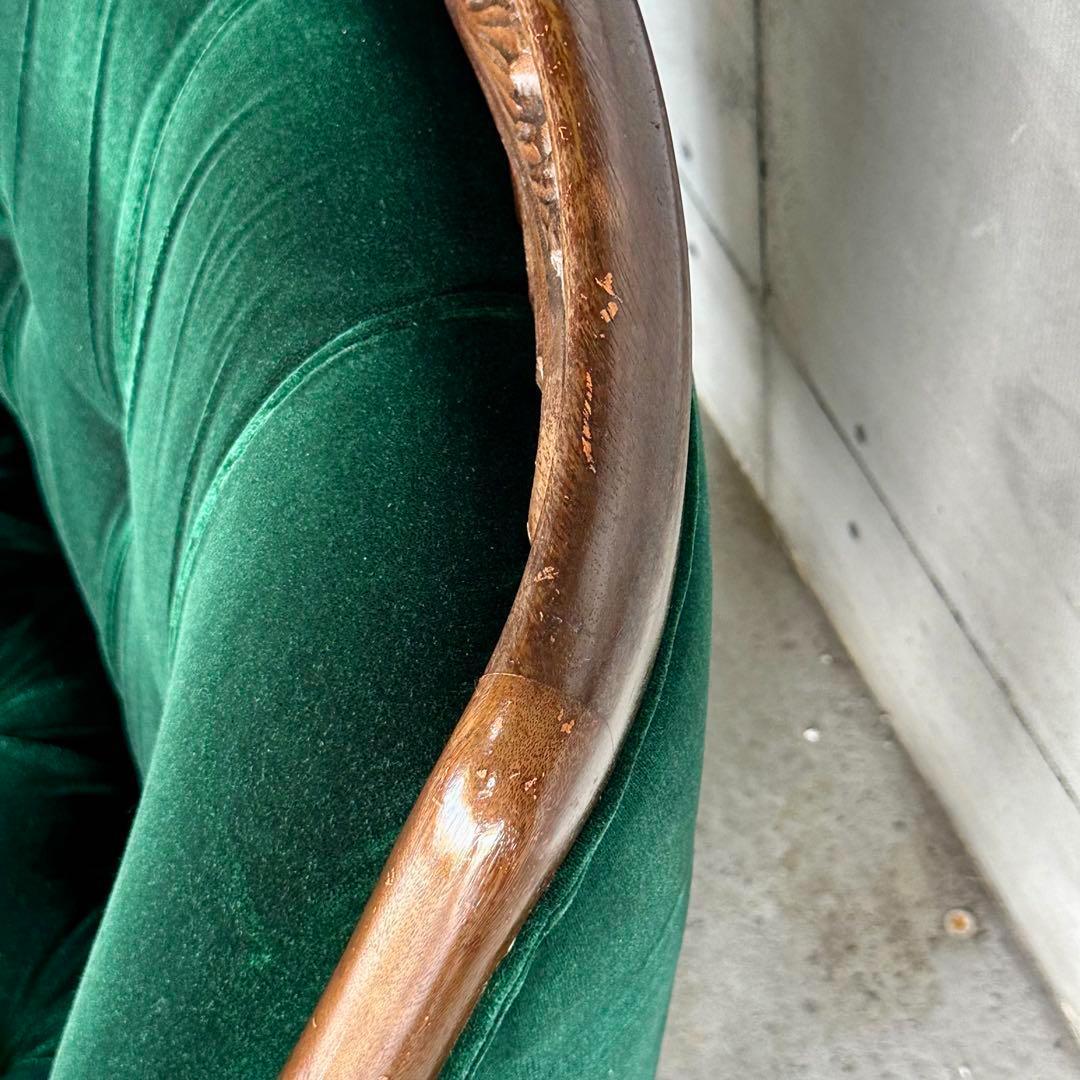 ★魅惑のグリーン★maruniマルニ木工 グリーンベルベット　ベルサイユ ソファ