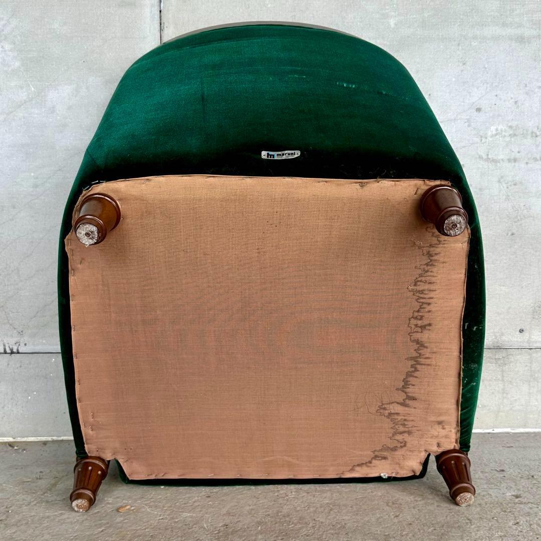 ★魅惑のグリーン★maruniマルニ木工 グリーンベルベット　ベルサイユ ソファ