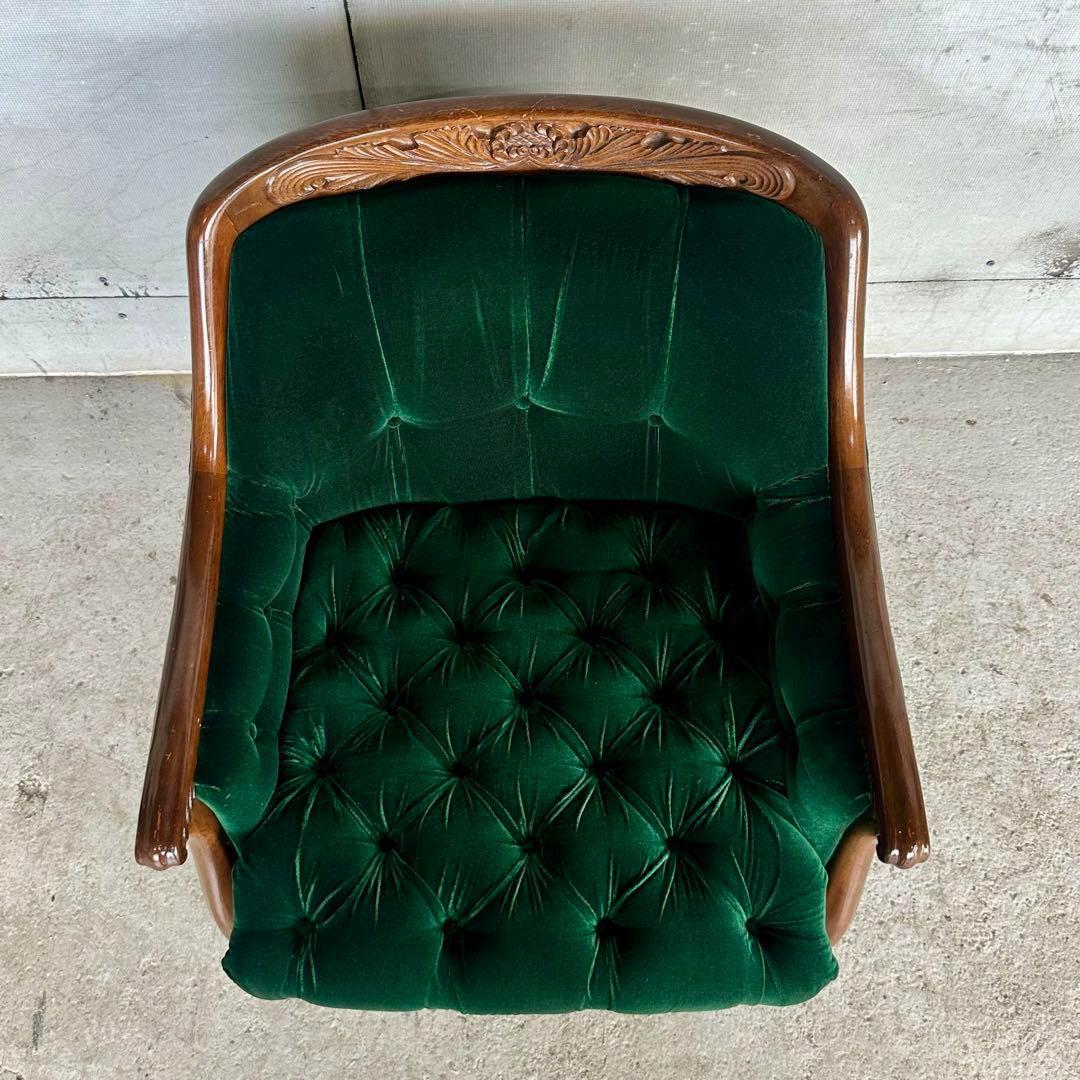 ★魅惑のグリーン★maruniマルニ木工 グリーンベルベット　ベルサイユ ソファ